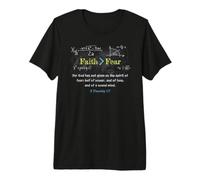 Faith > Fear 2 Timothy 1:7 Christian Verse Math Equation Camiseta Premium
