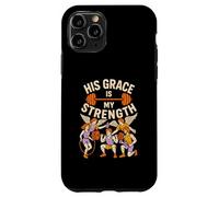 Faith Fitness His Grace Is My Strength Cool - Versículo bíblico para Hombre Carcasa para iPhone 11 Pro