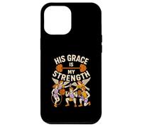 Faith Fitness His Grace Is My Strength Cool - Versículo bíblico para Hombre Carcasa para iPhone 12 Pro MAX
