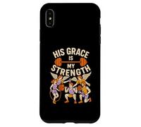 Faith Fitness His Grace Is My Strength Cool - Versículo bíblico para Hombre Carcasa para iPhone XS MAX