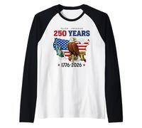 Faith Freedom 250 Years 1776-2026 Independence 4th of July Camiseta Manga Raglan