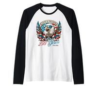 Faith Freedom 250 Years 1776-2026 Independence 4th of July Camiseta Manga Raglan
