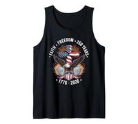 Faith Freedom 250 Years 1776-2026 Independence 4th of July Camiseta sin Mangas