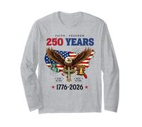 Faith Freedom 250 Years 1776-2026 Independence 4th of July Manga Larga
