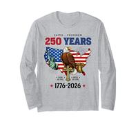 Faith Freedom 250 Years 1776-2026 Independence 4th of July Manga Larga