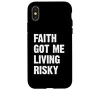 Faith Got Me Living Risky Carcasa para iPhone X/XS