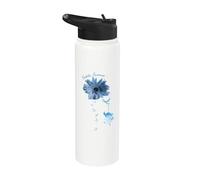 Faith Hope Fight Love Elephant Sunflower Diabetes Awareness Stainless Steel Insulated Water Bottle