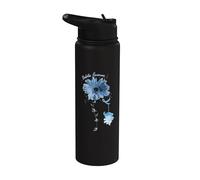 Faith Hope Fight Love Elephant Sunflower Diabetes Awareness Stainless Steel Insulated Water Bottle