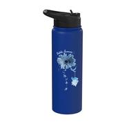 Faith Hope Fight Love Elephant Sunflower Diabetes Awareness Stainless Steel Insulated Water Bottle