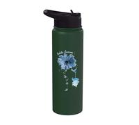 Faith Hope Fight Love Elephant Sunflower Diabetes Awareness Stainless Steel Insulated Water Bottle