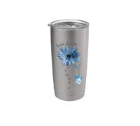 Faith Hope Fight Love Elephant Sunflower Diabetes Awareness Vaso térmico de acero inoxidable de doble pared