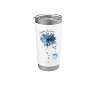Faith Hope Fight Love Elephant Sunflower Diabetes Awareness Vaso térmico de acero inoxidable de doble pared