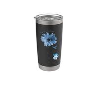 Faith Hope Fight Love Elephant Sunflower Diabetes Awareness Vaso térmico de acero inoxidable de doble pared