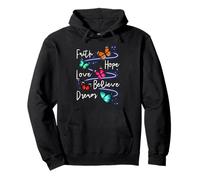 Faith Hope Love Believe Dream Butterfly - Cita inspiradora Sudadera con Capucha