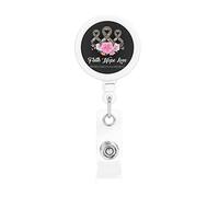 Faith Hope Love Brain Cancer Awareness Retractable Badge Holder Carrete Clip Id Card Holder forNurse Student Office Worker