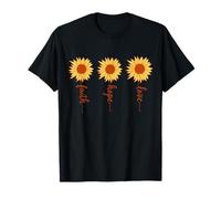 Faith Hope Love Christian Sun Flower Style Camiseta