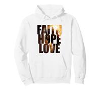 Faith Hope & Love - Jesus Christ Christian Faith Color Text Sudadera con Capucha