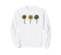 Faith Hope Love Sunflower For Jesus Lovers White Christian Sudadera