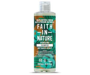 Faith In Nature Champú de coco natural, hidratante, vegano y libre de pruebas en animales, sin SLS ni parabenos, para cabello normal a seco, 400 ml