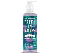 Faith In Nature Jabón Líquido de Manos Natural de Lavanda y Geranio, Nutritivo, Vegano y No Testado en Animales, sin Parabenos ni SLS 400 ml