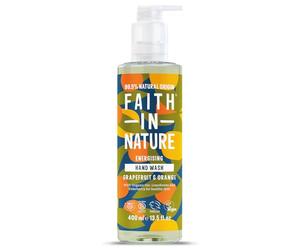 Faith In Nature Jabón Líquido de Manos Natural de Pomelo y Naranja, Vigorizante, Vegano y No Testado en Animales, sin Parabenos ni SLS 400 ml