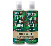 Faith In Nature Set de Champú y Acondicionador Natural de Aloe Vera No Testado en Animales, sin Parabenos ni SLS