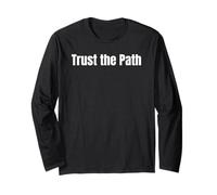 Faith Inspired Spiritual Phrase Trust The Path Tees and More Manga Larga