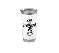 Faith Love Hope, Elegant Christian Scripture Inspirational R Vaso térmico de acero inoxidable de doble pared