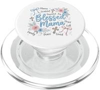 Faith Mama Grateful Thankful - Cruz Floral PopSockets PopGrip para MagSafe