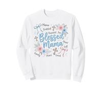Faith Mama Grateful Thankful - Cruz Floral Sudadera