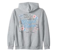 Faith Mama Grateful Thankful - Cruz Floral Sudadera con Capucha