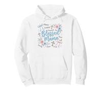 Faith Mama Grateful Thankful - Cruz Floral Sudadera con Capucha