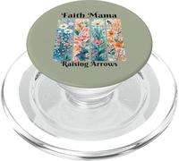 Faith Mama Raising Arrows, Floral Oscuro, Regalo para mamá Cristiana PopSockets PopGrip para MagSafe