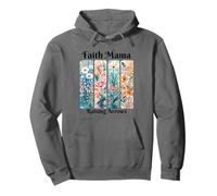 Faith Mama Raising Arrows, Floral Oscuro, Regalo para mamá Cristiana Sudadera con Capucha