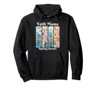 Faith Mama Raising Arrows, Regalo Floral para mamá Cristiana Sudadera con Capucha