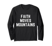 Faith Moves Mountains Ropa Cristiana Verso de la Biblia Jesús Manga Larga