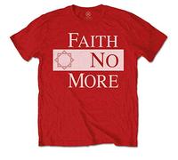 Faith No More - T-Shirt # M Unisex Red # Classic New Logo Star