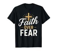 Faith Over Fear Bible Verse Inspired Christian Men Women Kid Camiseta