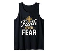 Faith Over Fear Bible Verse Inspired Christian Men Women Kid Camiseta sin Mangas