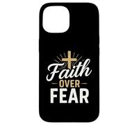 Faith Over Fear Bible Verse Inspired Christian Men Women Kid Carcasa para iPhone 15