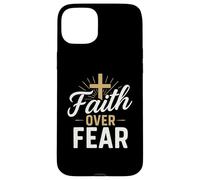 Faith Over Fear Bible Verse Inspired Christian Men Women Kid Carcasa para iPhone 15 Plus