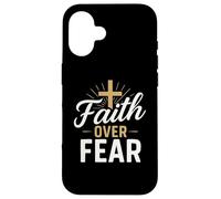Faith Over Fear Bible Verse Inspired Christian Men Women Kid Carcasa para iPhone 16