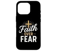 Faith Over Fear Bible Verse Inspired Christian Men Women Kid Carcasa para iPhone 16 Pro