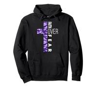 Faith Over Fear Christian Camo Cross versículo religioso de la Biblia Sudadera con Capucha