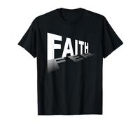 Faith Over Fear - Christian Minimal Text Graphic (Black) Camiseta