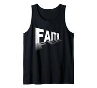 Faith Over Fear - Christian Minimal Text Graphic (Black) Camiseta sin Mangas