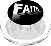 Faith Over Fear - Christian Minimal Text Graphic (Black) PopSockets PopGrip para MagSafe