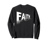 Faith Over Fear - Christian Minimal Text Graphic (Black) Sudadera