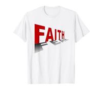 Faith Over Fear - Christian Minimal Text Graphic (White) Camiseta