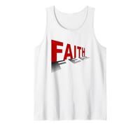 Faith Over Fear - Christian Minimal Text Graphic (White) Camiseta sin Mangas